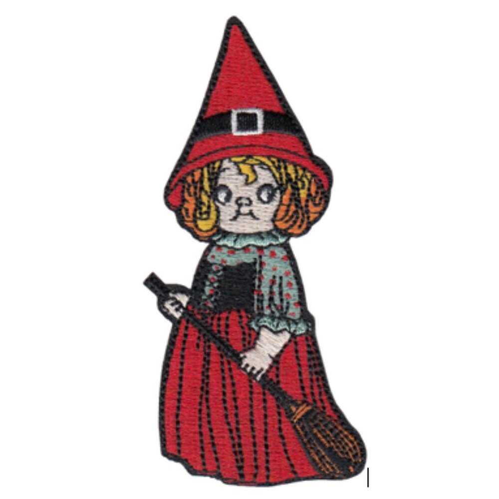 Embroidered Patch - Dolly Dingle Dressed Up as a Witch
